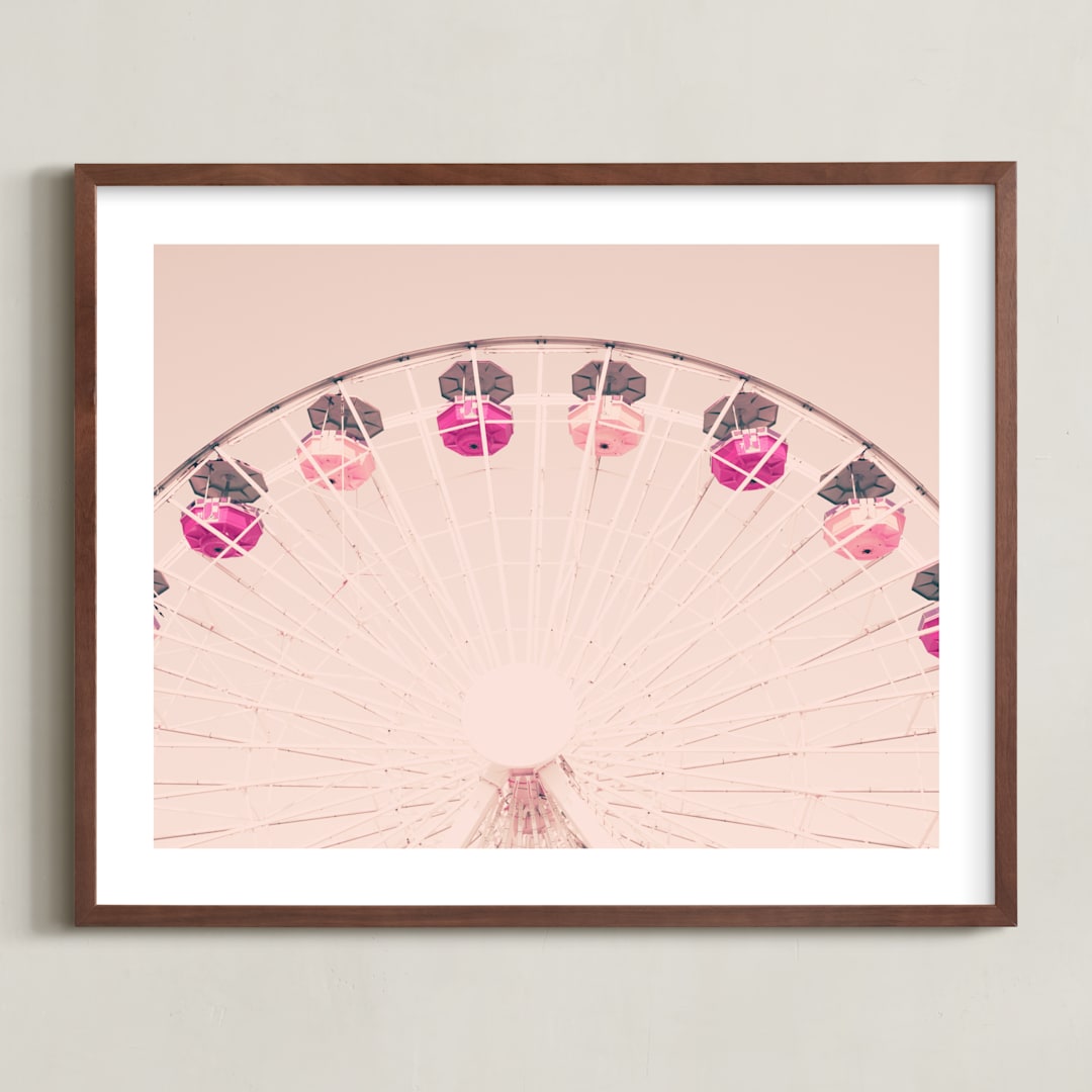 "Gira Gira" - Art Print in Cotton Candy by Caroline Mint - Framed