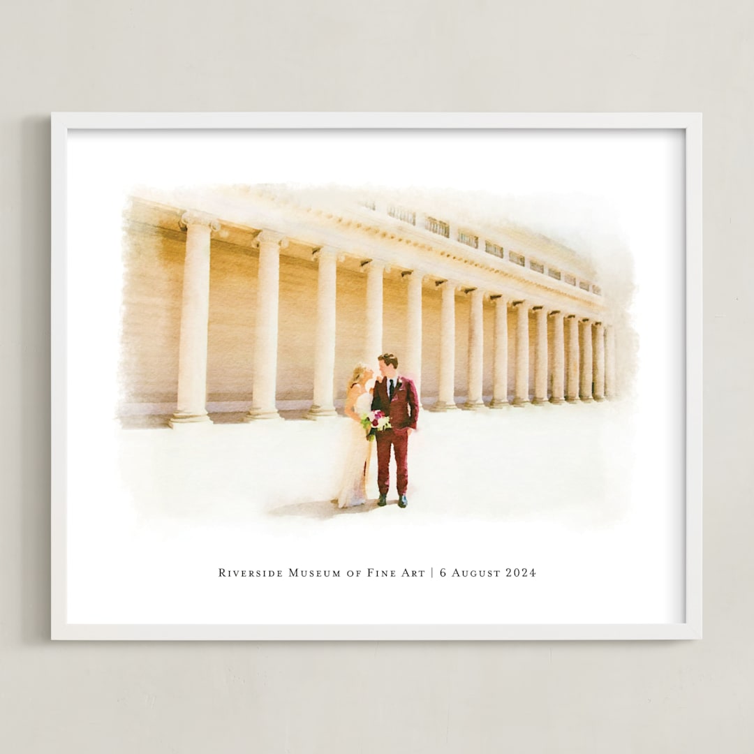 "Your Venue: Custom Print" - Custom Print in White by Minted - Framed