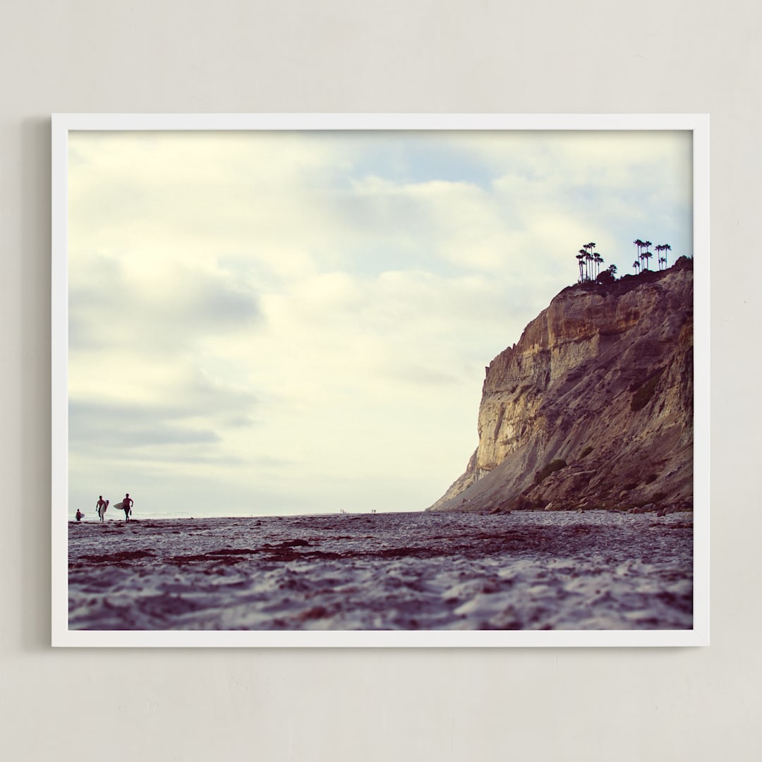 "The Final Wave" - Art Print in Twilight Blue by Matthew Sampson - Framed