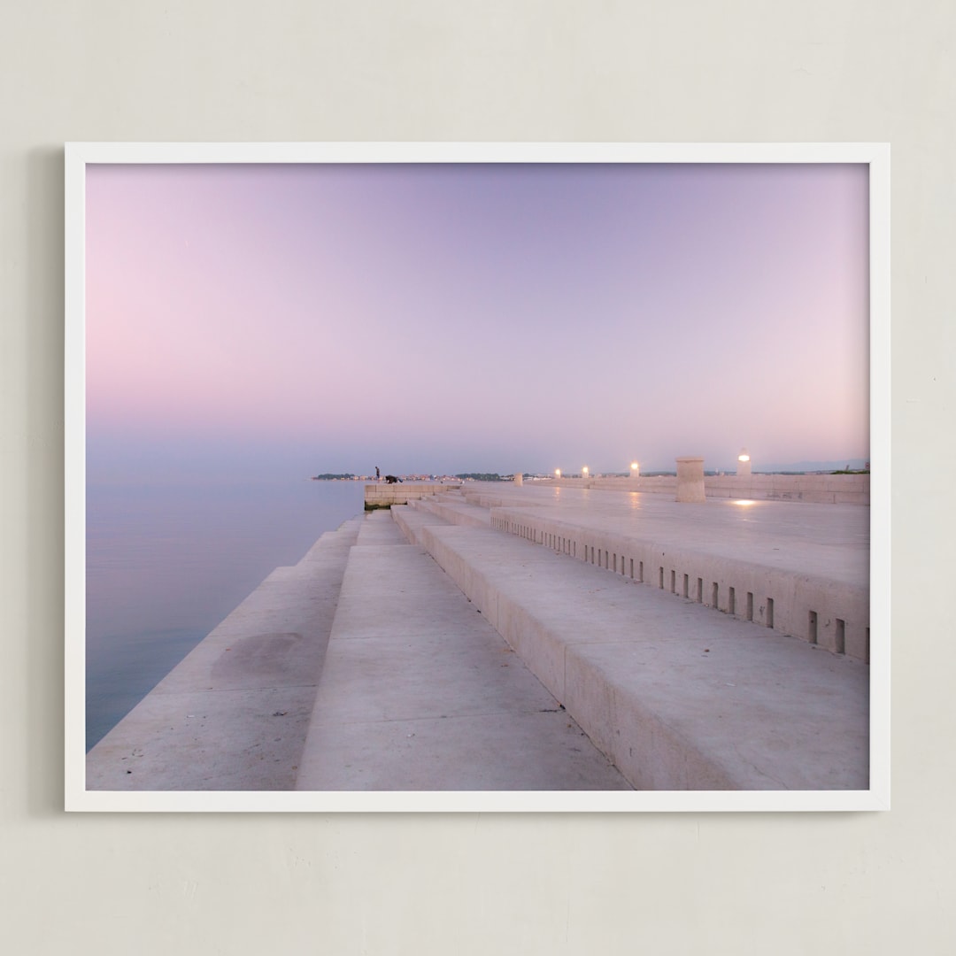 "Sea organ" - Art Print in Calm by MengI Shen - Framed
