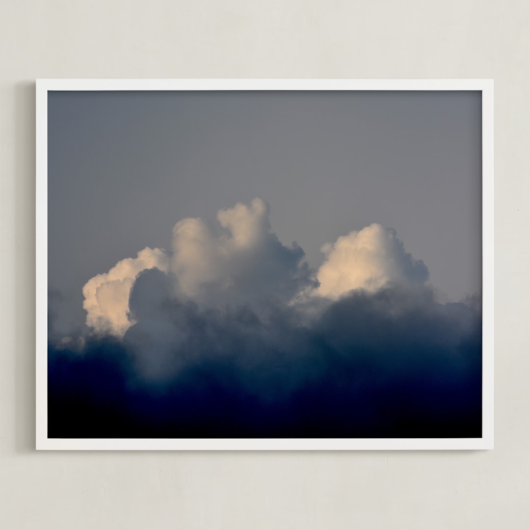 "Blue Dusk" - Art Print in Royal Blue by Jonathan Brooks - Framed