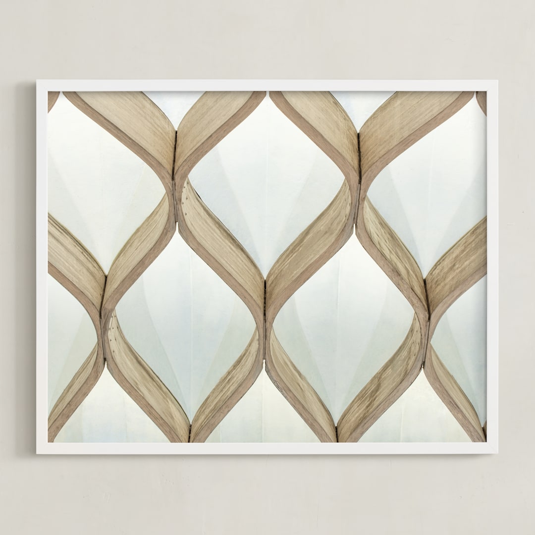 "Veiled" - Art Print in Mint Green by Angie McMonigal - Framed