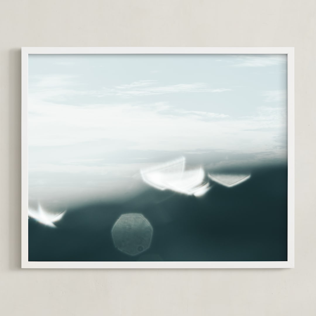 "Surface Tension 1" - Art Print in ocean by Kamala Nahas - Framed