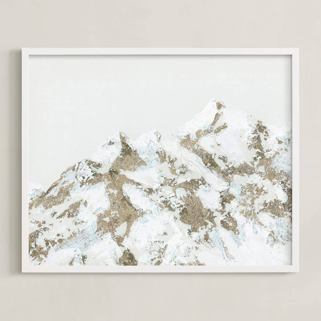 "Majestics Three" - Art Print in Golden Sand by Emily Magone - Framed