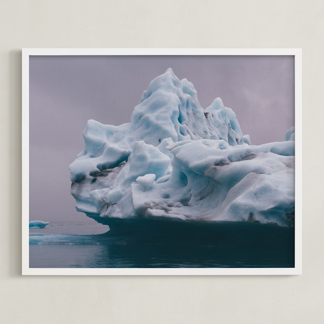"Jökulsárlón" - Art Print in Glacier by Kaitlin Rebesco - Framed