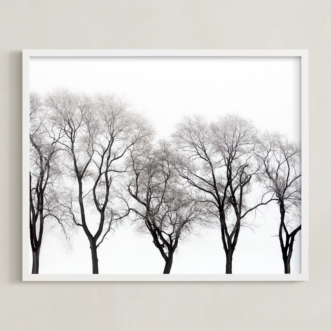 "abstract trees" - Art Print in ink by Baumbirdy - Framed