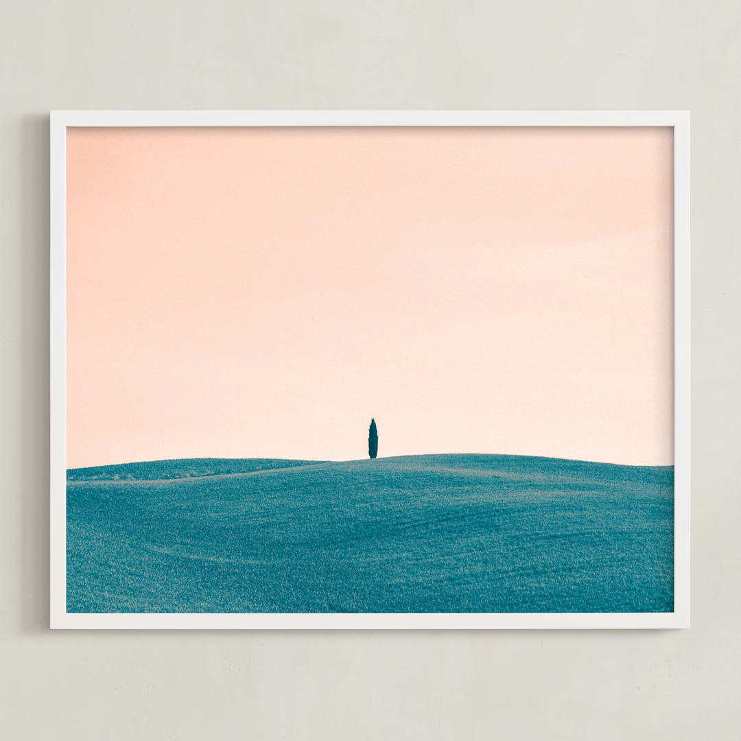 "Tuscan Hills 01" - Art Print in Sunset by Kelsey Mucci - Framed