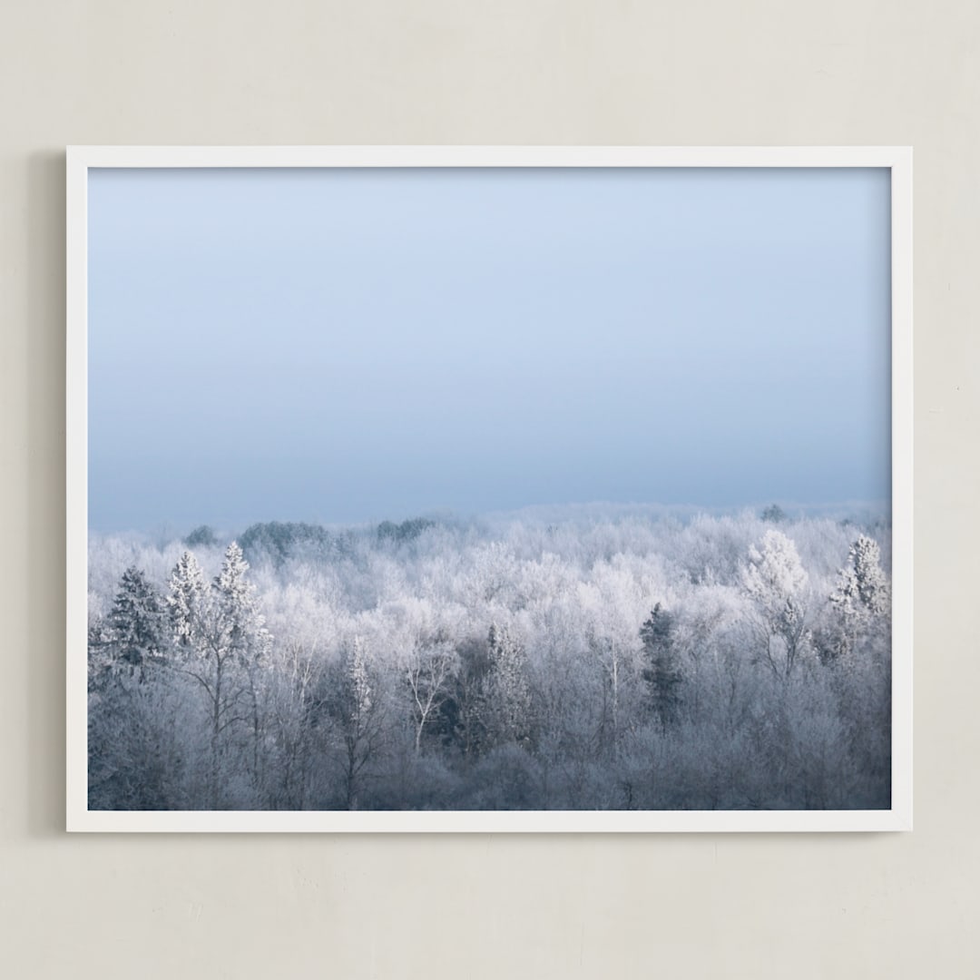 "Frosted Horizon" - Art Print in Natural Light by Three Wings North - Framed