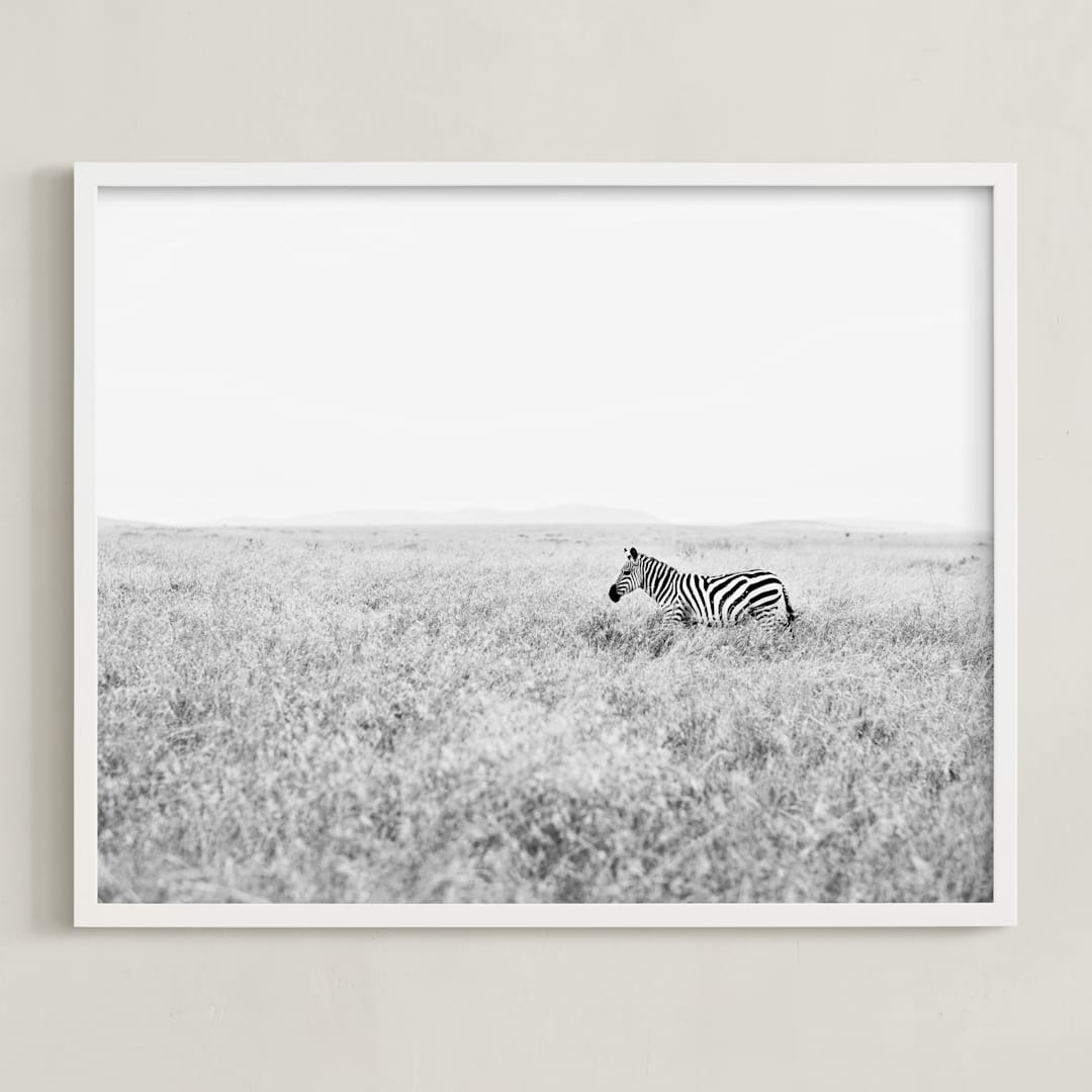"Going Into the Wild" - Art Print in Black and White by Alison Holcomb - Framed