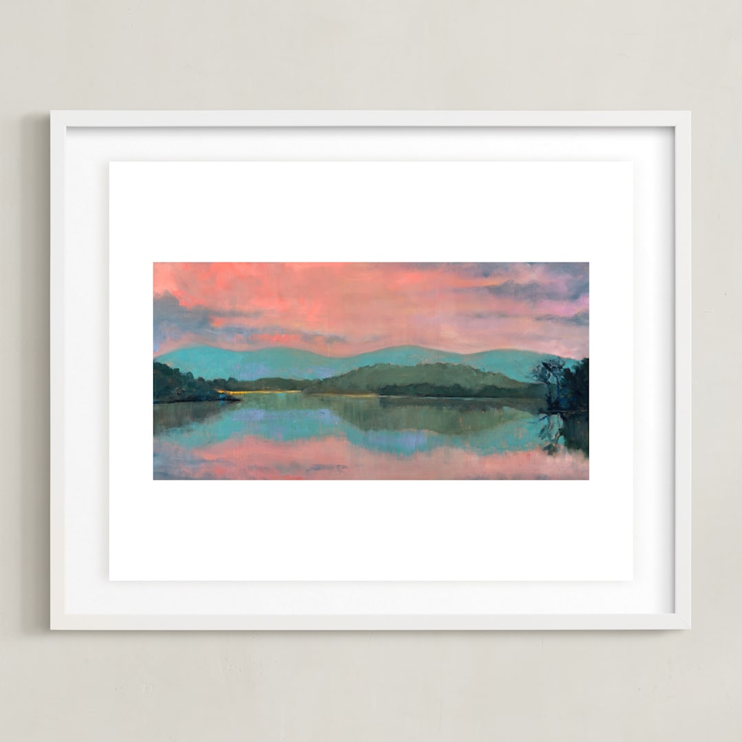 "Rose Water" - Art Print in Rose Water by Stephanie Goos Johnson - Framed