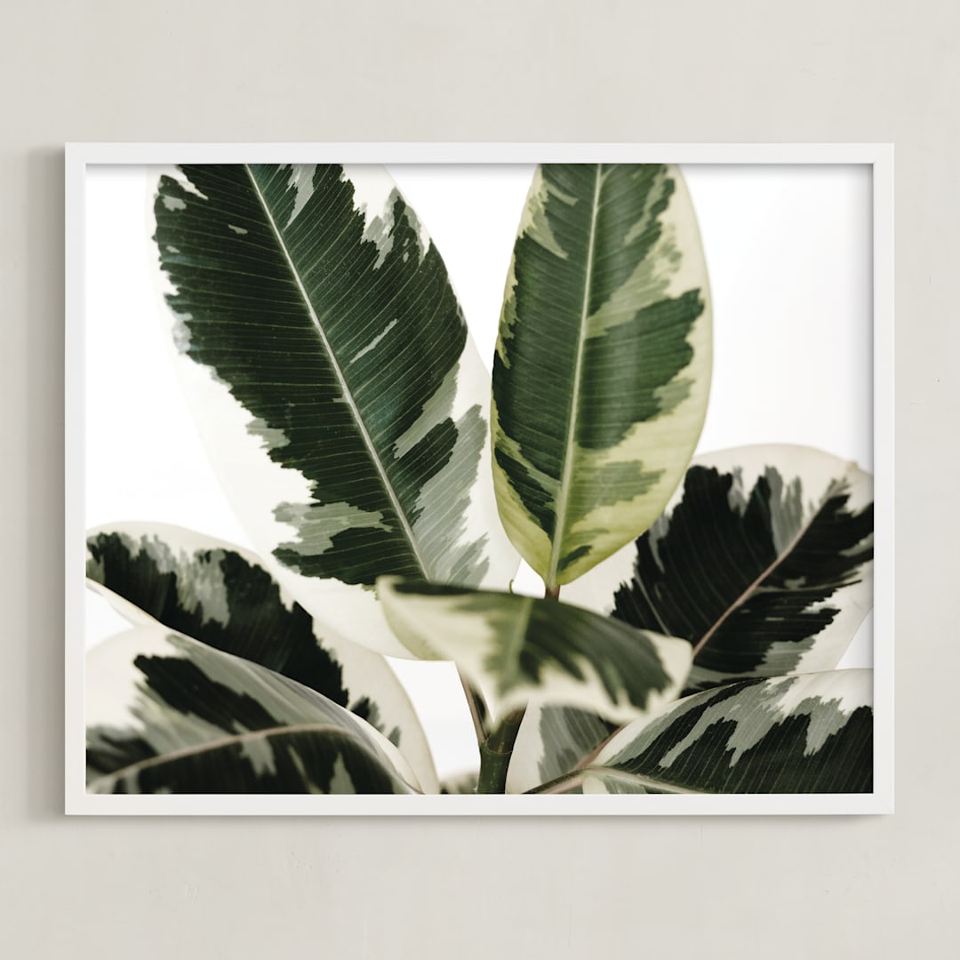 "Diane" - Art Print in Variegated Green by Kristi Jackson - Framed