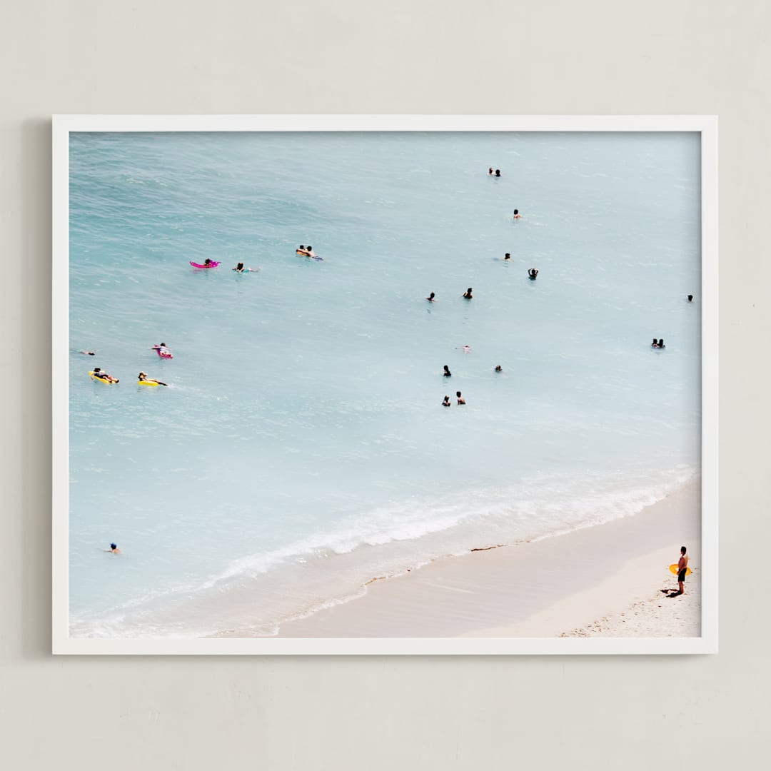 "IT'S A PARTY IN THE USA" - Art Print in Summer Blues by Summer Strauch - Framed