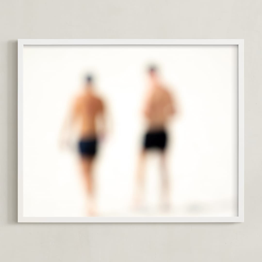 "Seaside #21" - Art Print in Summer tan by Tal Paz-Fridman - Framed