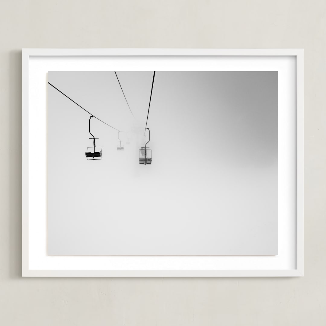 "through the fog" - Art Print in grey fog by Massimiliano Massimo Borelli - Framed
