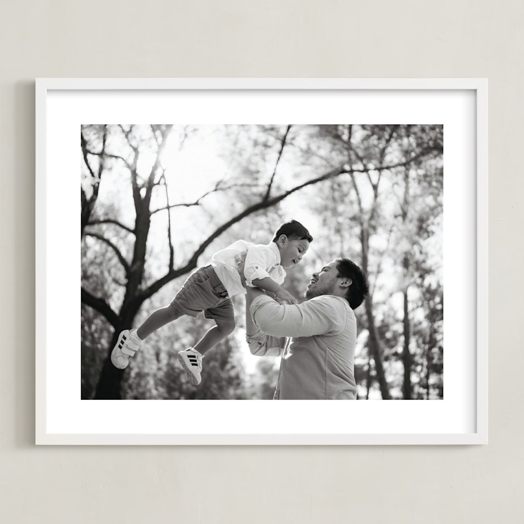 "The Big Picture: Father's Day Framed Photo" - Framed Photo in White by Minted - Framed