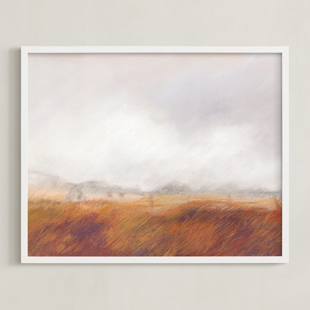"Amber Waves" - Art Print in Amber by Lorent and Leif - Framed