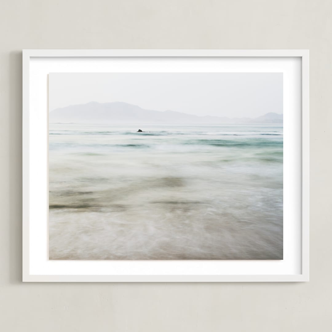 "the pacific" - Art Print in Pacific Blue by Kaitlin Rebesco - Framed