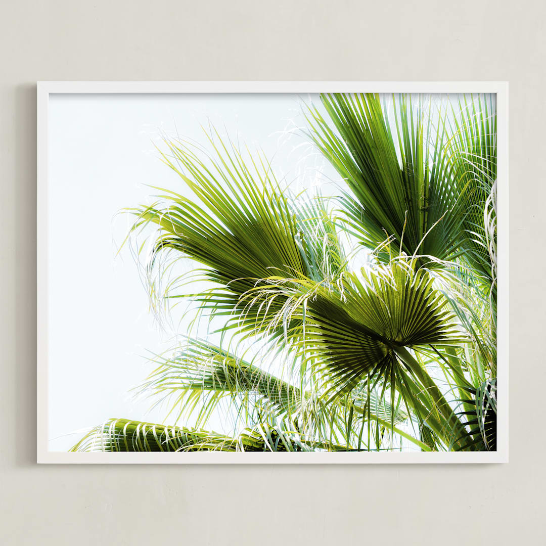 "Singularity" - Art Print in Palm Green by Bethania Lima - Framed