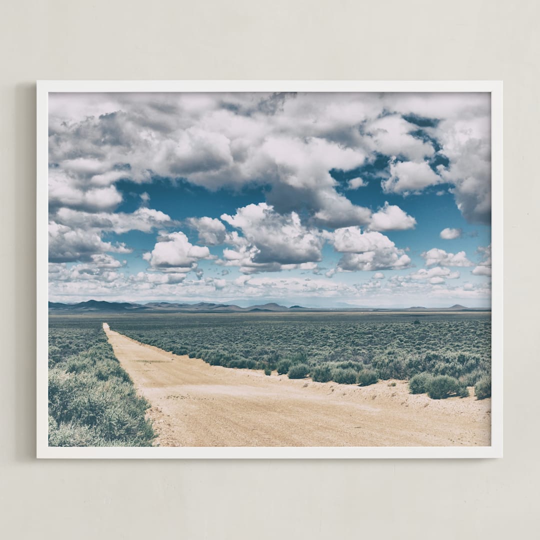 "Beyond the Ordinary" - Art Print in Sage Brush Blue by Gabrial Reising - Framed
