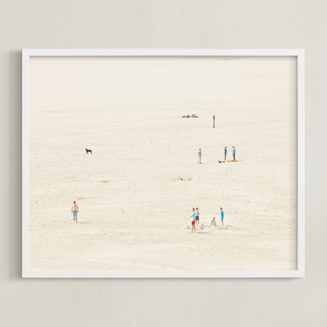 "Fullness - II" - Art Print in Sand Cream by Alexandra Feo - Framed