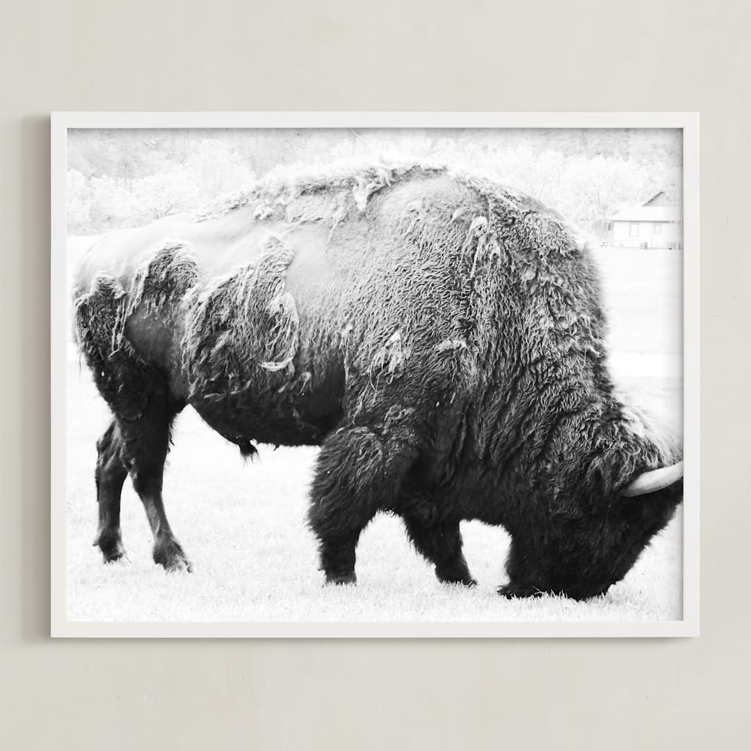 "Living Remnants of the Not-So-Distant Past" - Art Print in Black and White by Shannon Dunlap - Framed