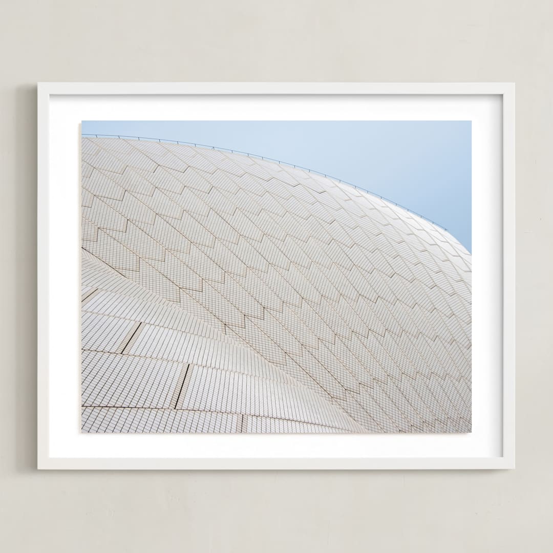 "Opera Geometry" - Art Print in Chalk by Noma Price - Framed