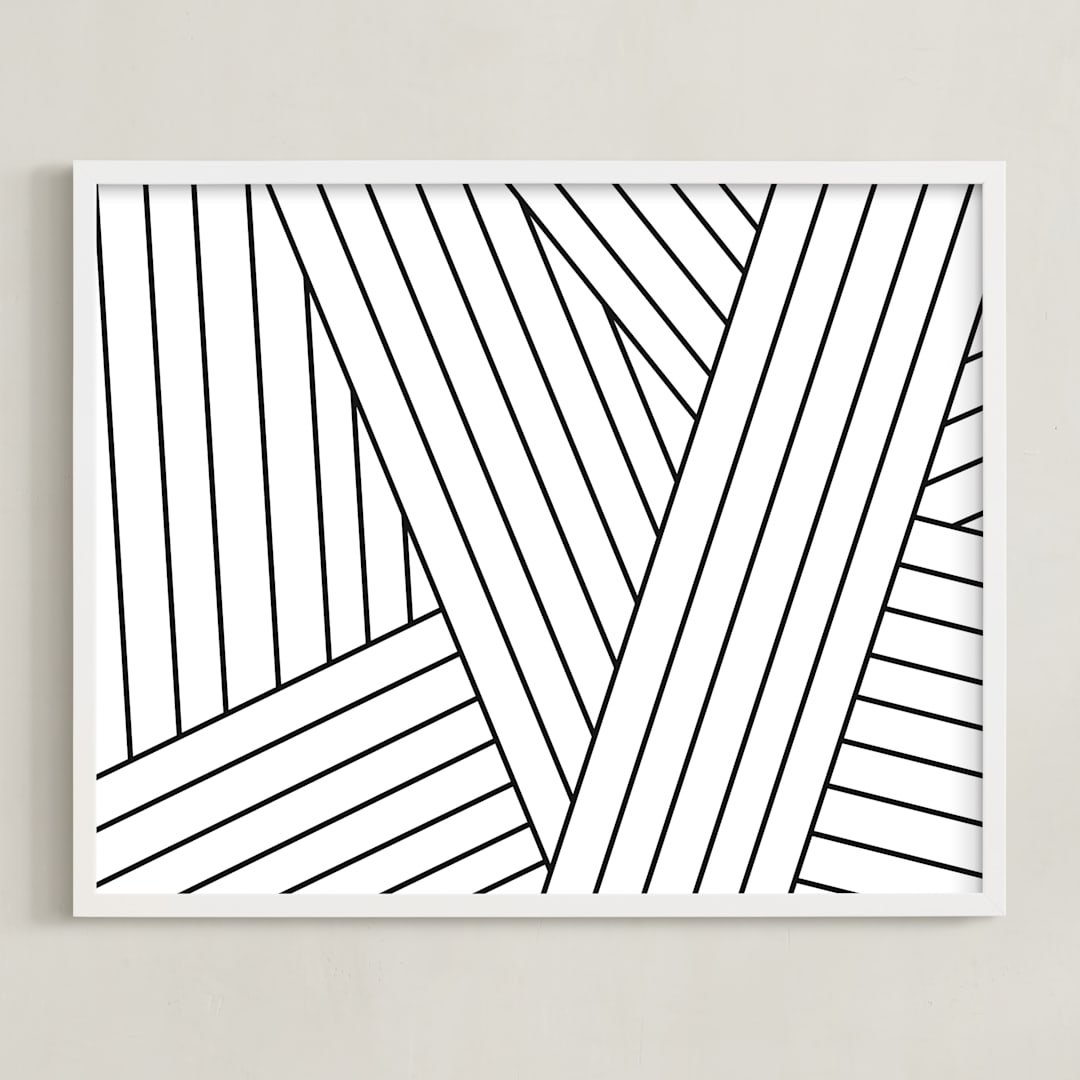 "Tension (Landscape)" - Art Print in Black and White by Jaime Derringer - Framed