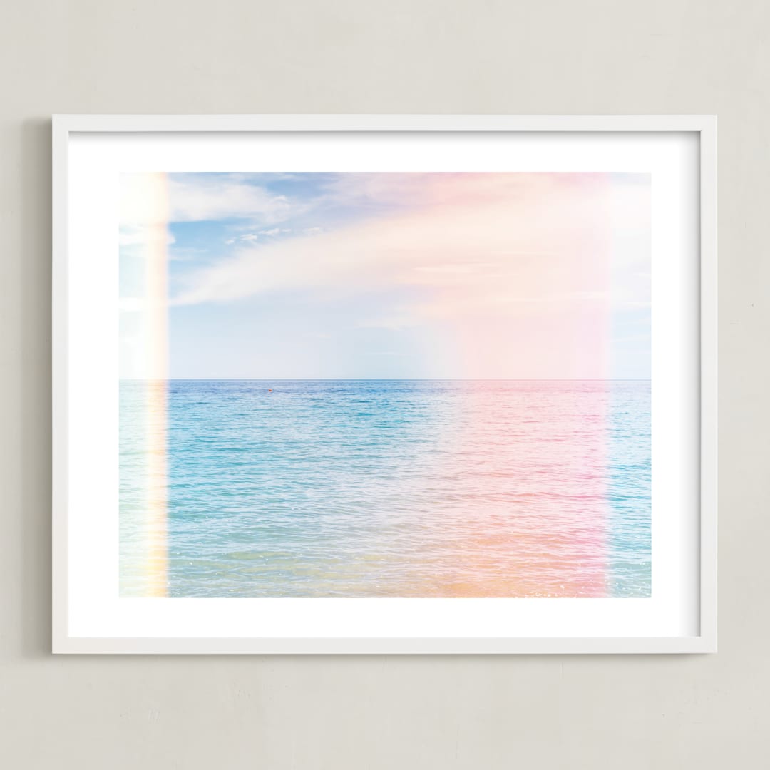 "Summer Sea" - Art Print in vibrant by Kamala Nahas - Framed