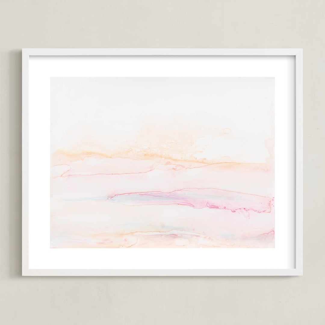"Eventide" - Art Print in White by Itsy Belle Studio - Framed