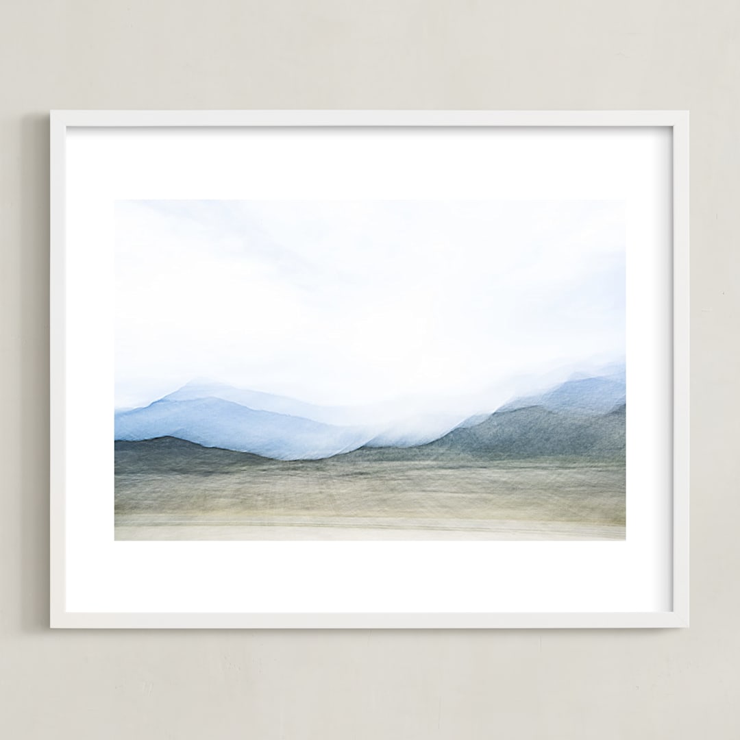 "Windy Day" - Art Print in Natural by Rebecca Rueth - Framed