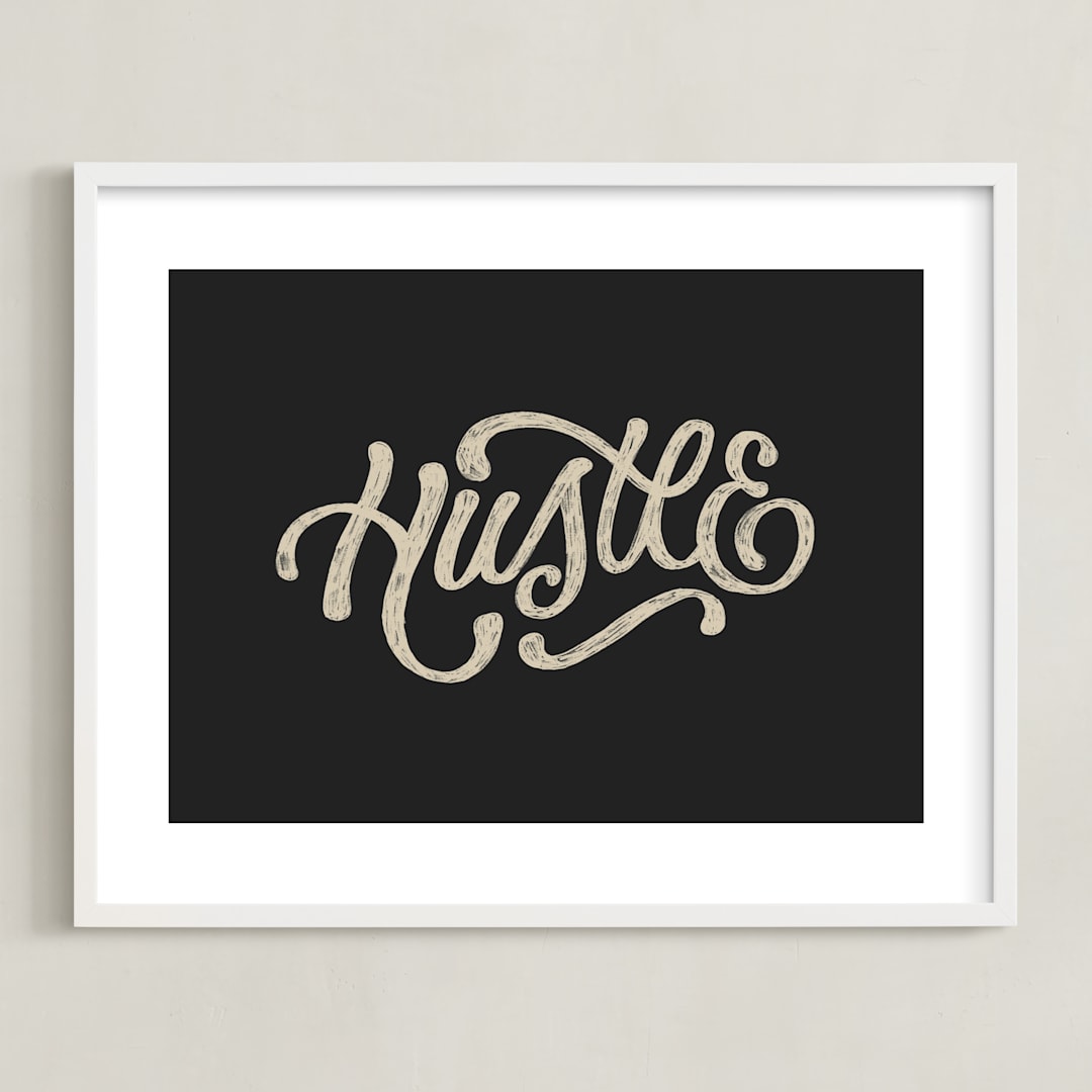 "Hustle" - Art Print in Street by Erin L. Wilson - Framed