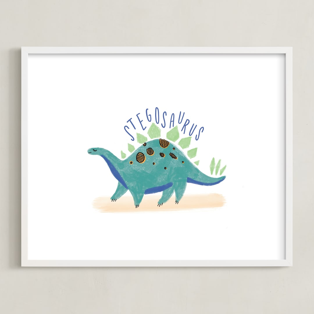 "stego" - Art Print in vegetation by Pixel and Hank - Framed