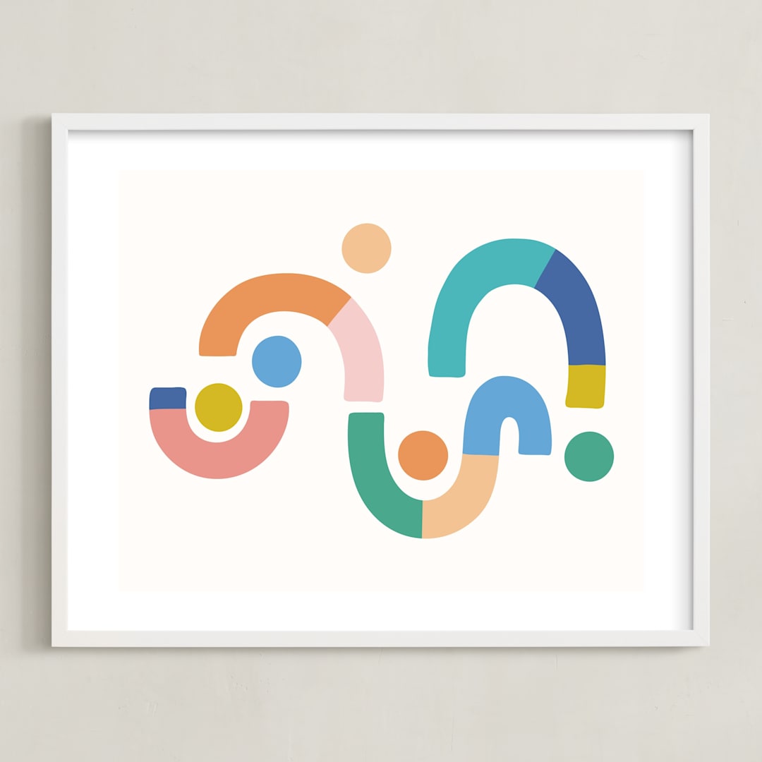 "Whatever path you choose make sure it's an interesting one" - Art Print in Jade Green by Pippa Shaw - Framed