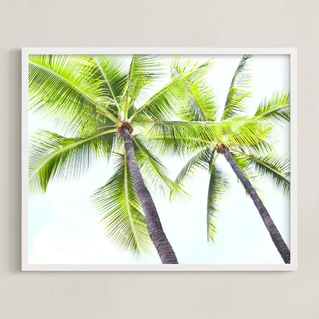 "Dance Partners" - Art Print in Fresh Green by Courtney Crane - Framed