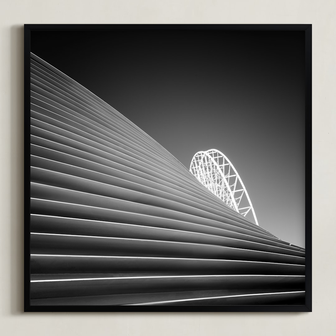 "Stripped" - Art Print in Black & white by Angie McMonigal - Framed