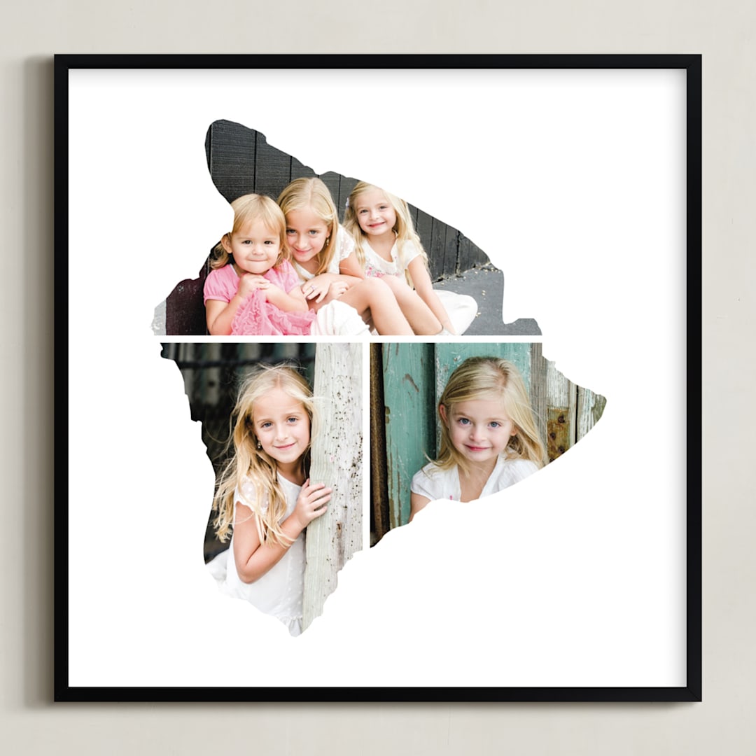 "Hawaii Love Location" - Framed Photo in White by Heather Buchma - Framed