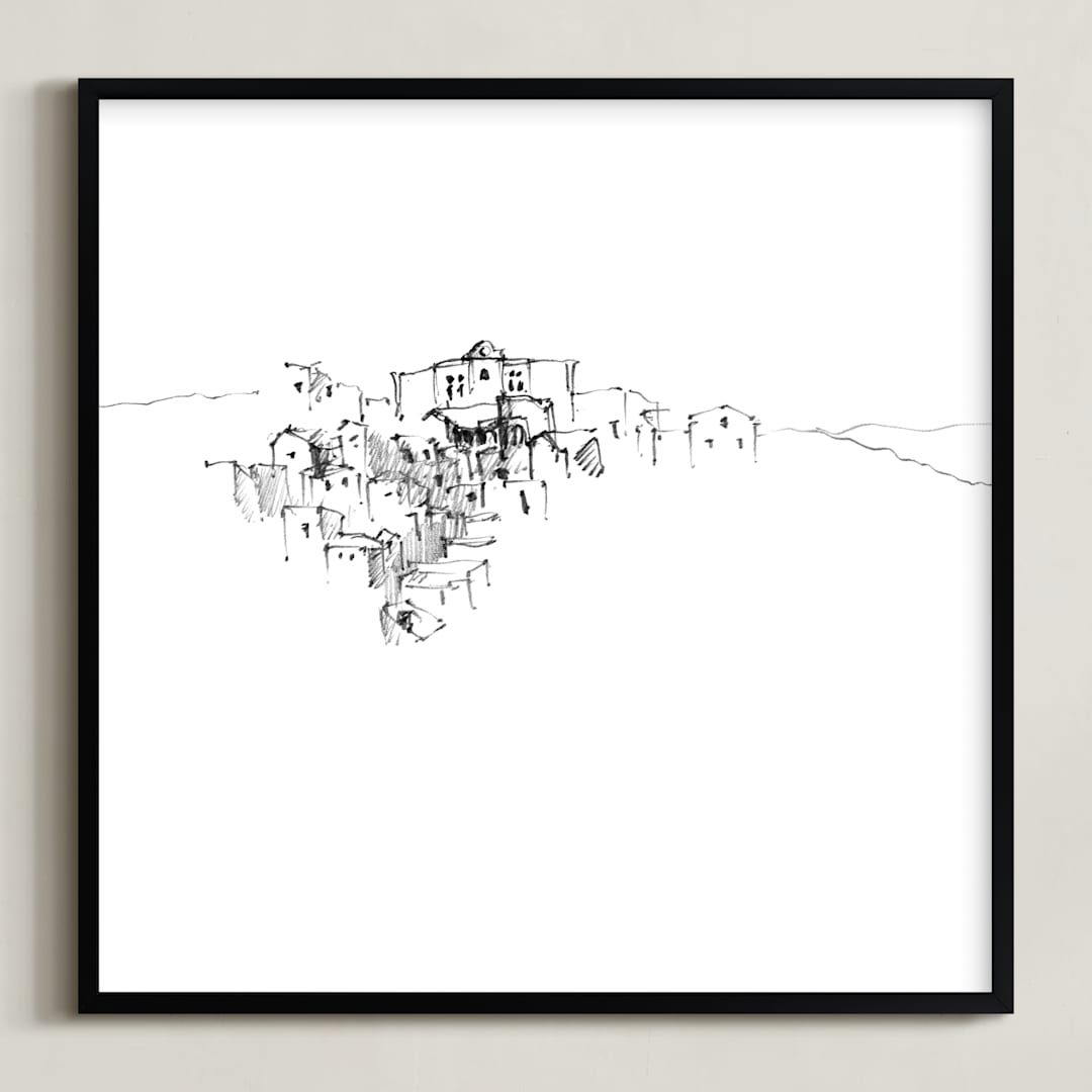 "The Sassi" - Art Print in Sassi Black by Amy Toneys - Framed