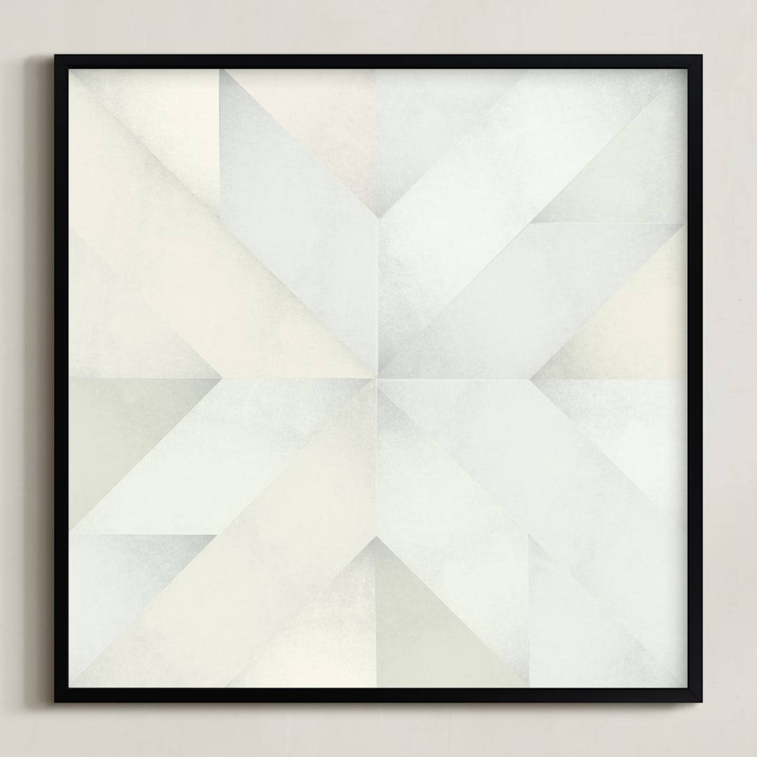 "quilt block 03" - Art Print in Green Spring by Leanne Friedberg - Framed