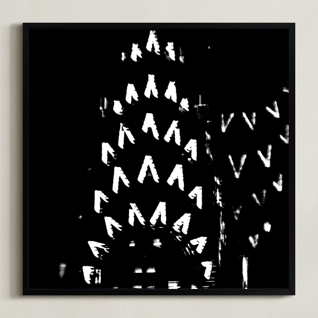 "an ICON (b&w)" - Art Print in black as night by Gail Schechter - Framed