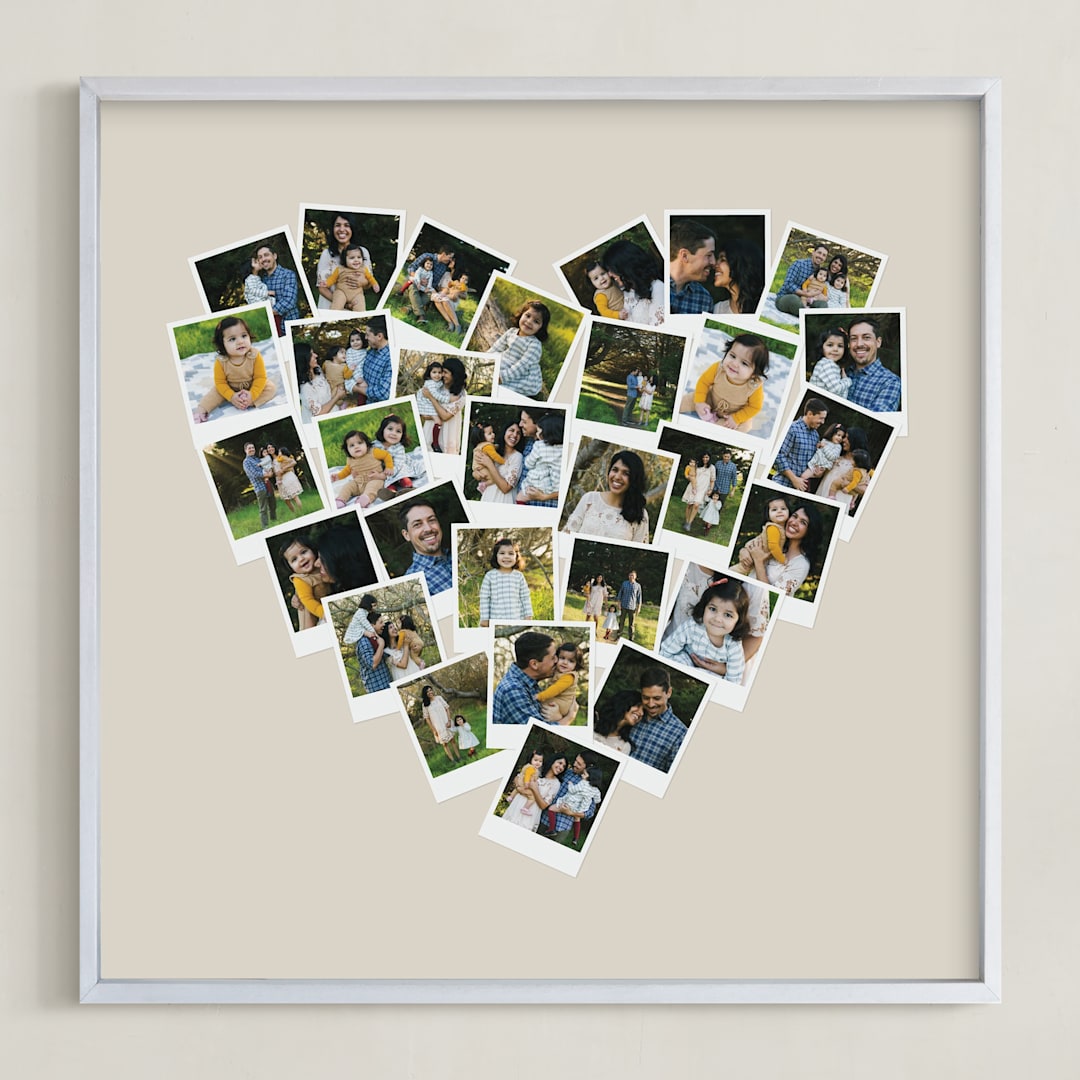 "Heart Snapshot Mix® Hues Photo Art" - Framed Photo in Warm Grey by Minted - Framed