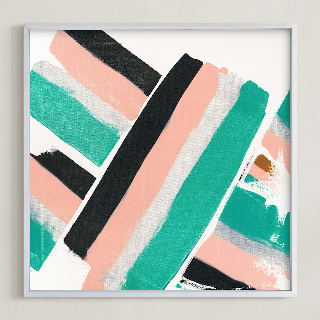 "Togetherness" - Art Print in Summer Rose by Christina Flowers - Framed