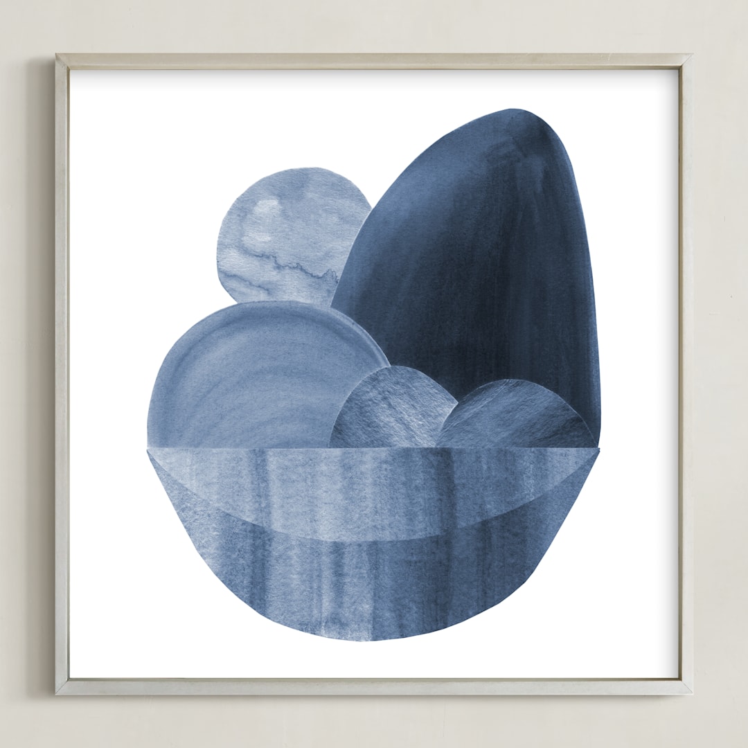 "Precipice 2" - Art Print in Deep Sea by Olivia Raufman - Framed