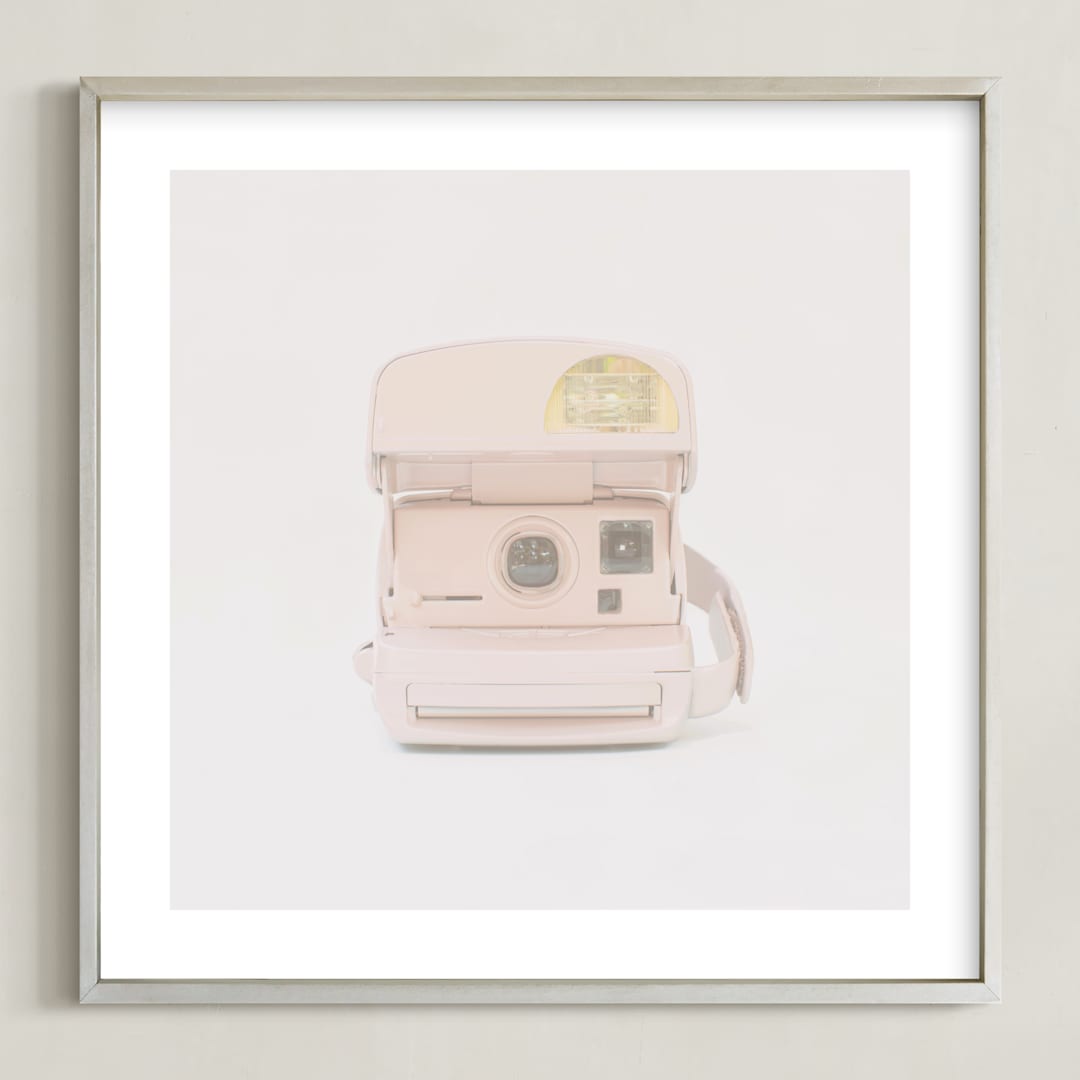 "click click" - Art Print in Light Grey by Alicia Abla - Framed
