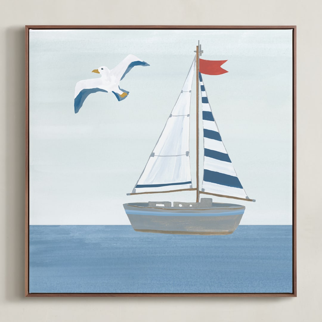 "Sea Friends 3" - Art Print in Sea by Teju Reval - Framed Canvas