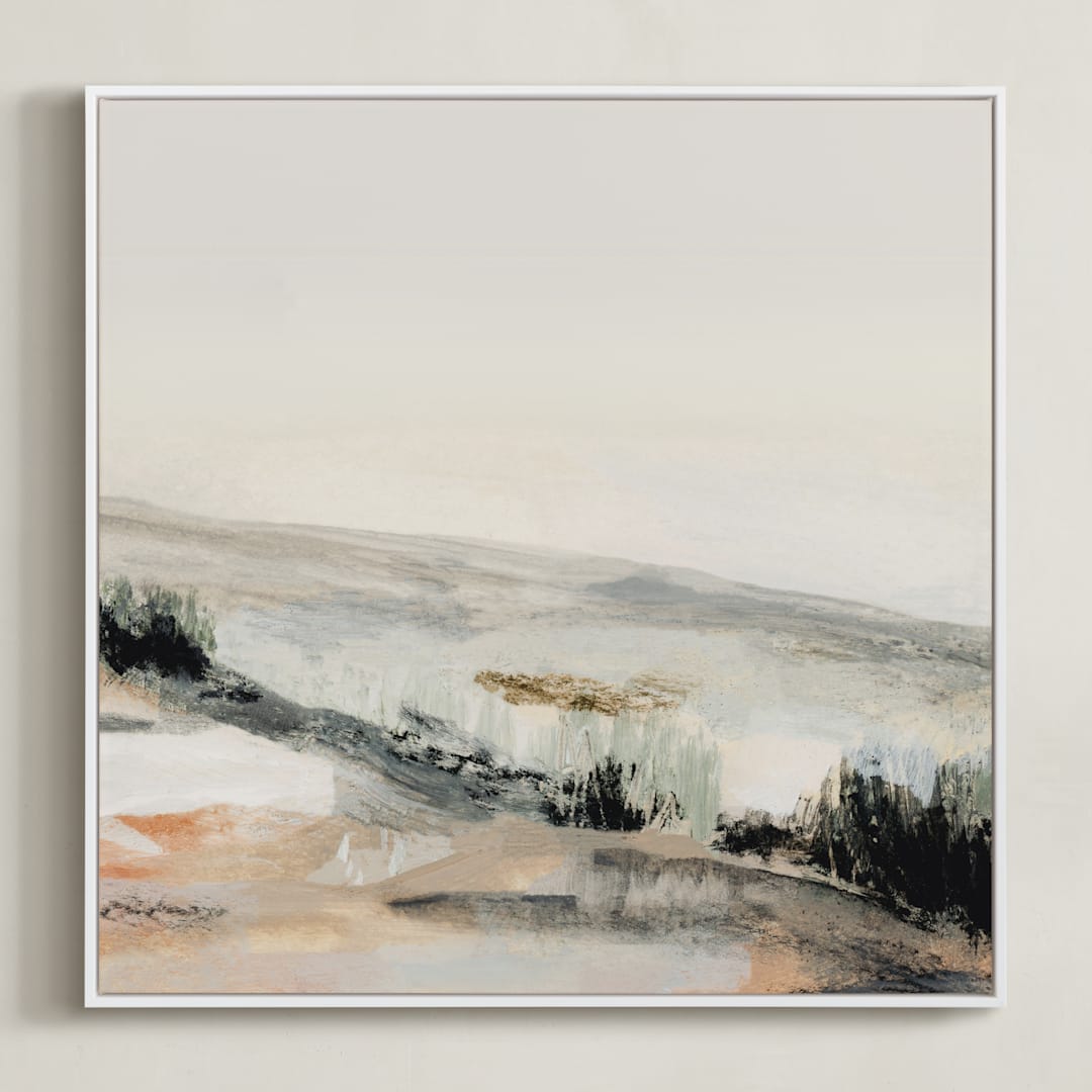 "Miles" - Art Print in Sage by Mande Calhoun - Framed Canvas