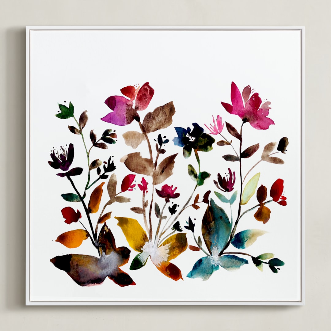 "island wildflowers no.6" - Art Print in Wildflower by Kiana Lee - Framed Canvas