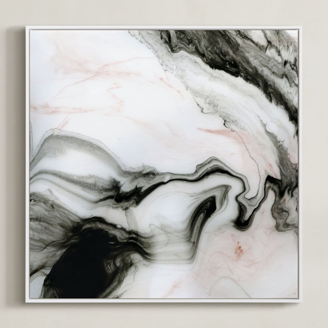 "Ethereal Marble" - Art Print in Dusted by Melanie Severin - Framed Canvas