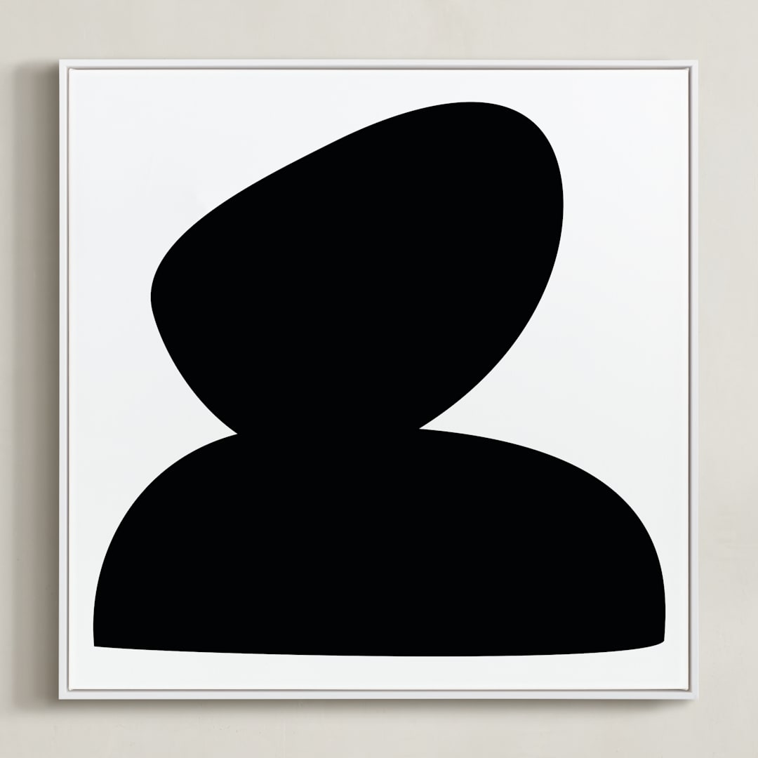 "Stones" - Art Print in Black by koshi - Framed Canvas