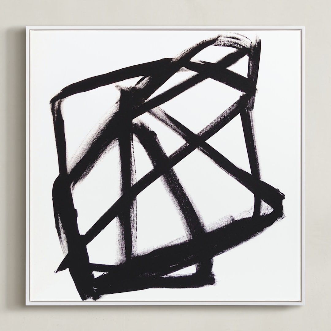 "Sable Song" - Art Print in midnight black by Juniper Briggs - Framed Canvas