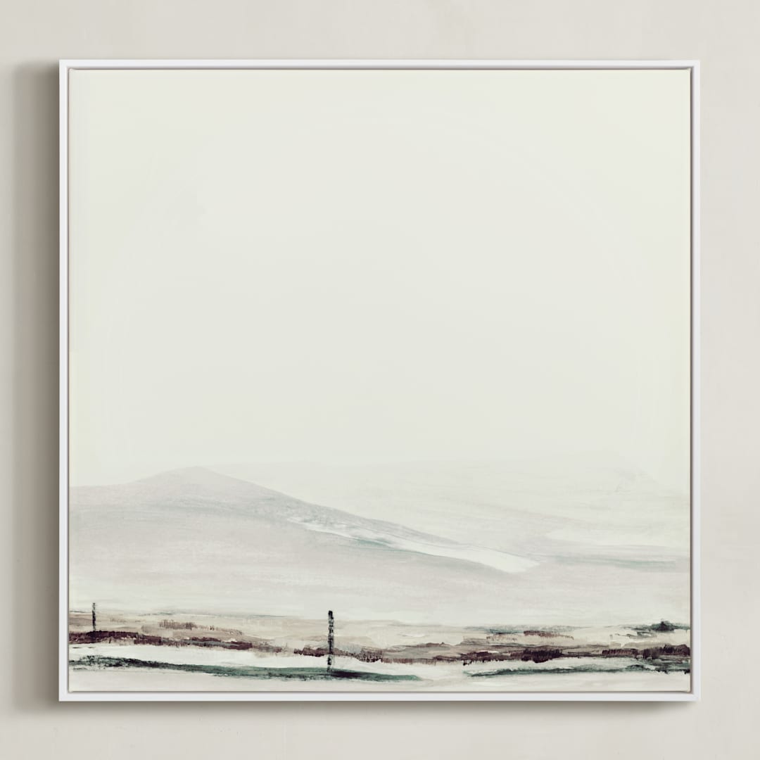 "Fitz" - Art Print in Creamy white by Mande Calhoun - Framed Canvas